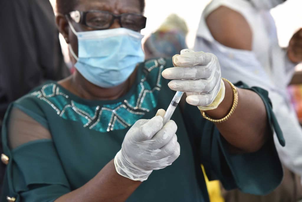 Preparing a yellow-fever vaccination (file photograph)