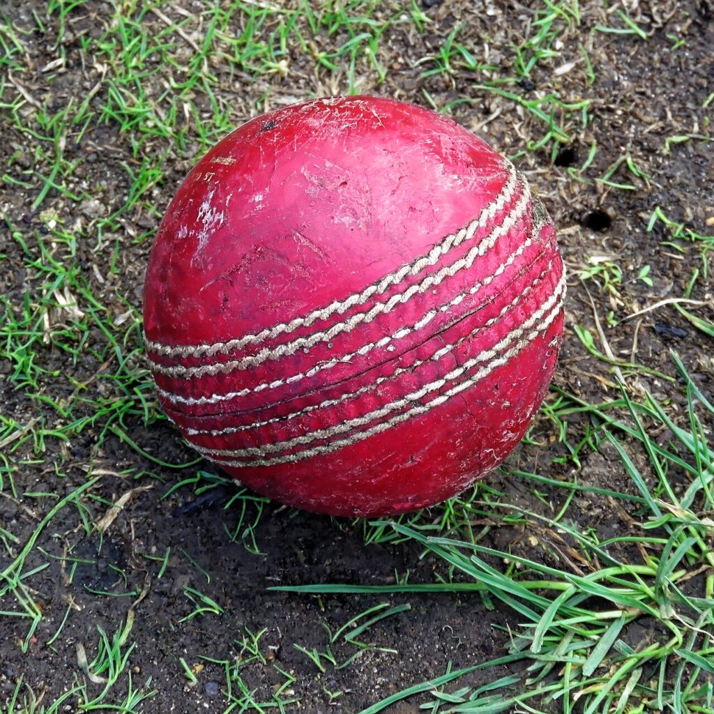 A cricket ball at Epping Foresters Cricket Club in England, August 2020. Illustrative file photograph.
