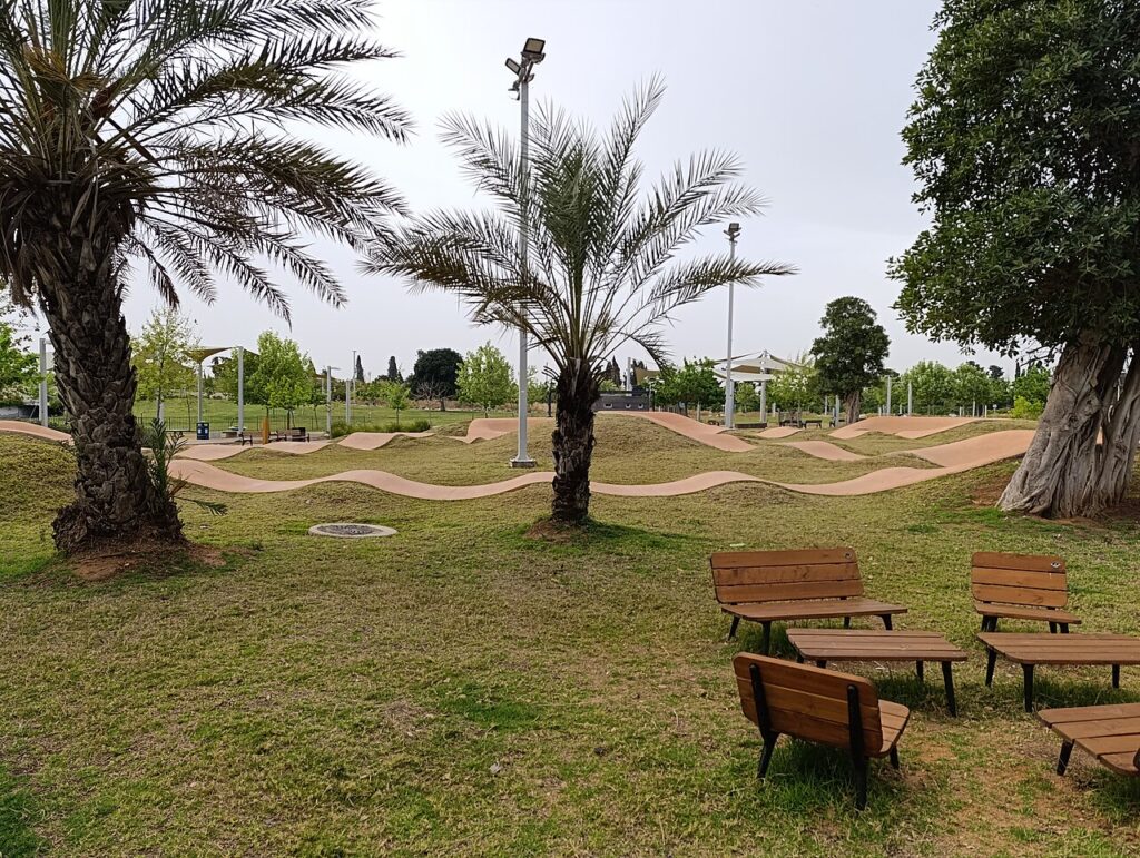 A pump track in Herzliya, April 2025. Illustrative file photograph, not the championship venue in China.